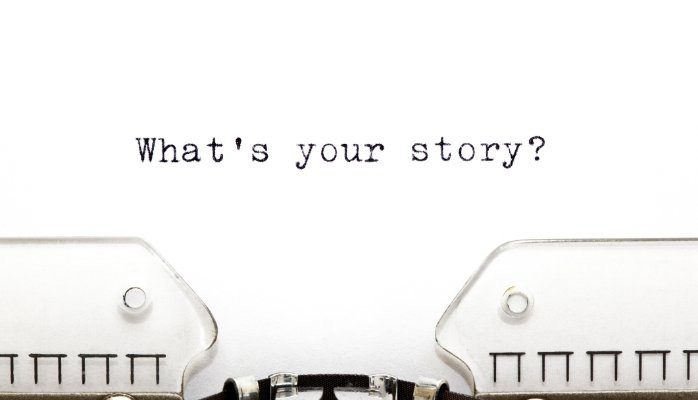 What is your story written on a white background