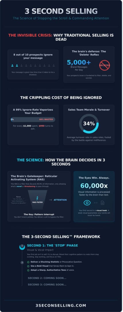 3 Second Selling infographic about quick sales