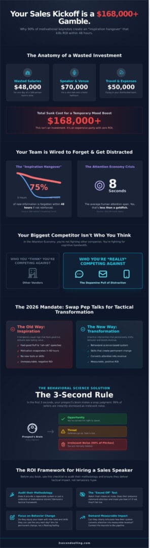 Sales Keynote Speaker: Why Your 2026 SKO Needs a Tactical Intervention, Not a Pep Talk