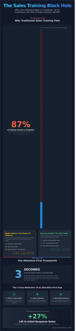 Why Your Sales Training ROI is a Lie (and How to Fix It in 2026)