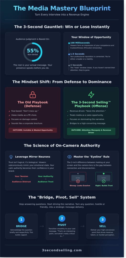 Executive Media Training: Why Your Leadership Presence is Failing the 3-Second Test
